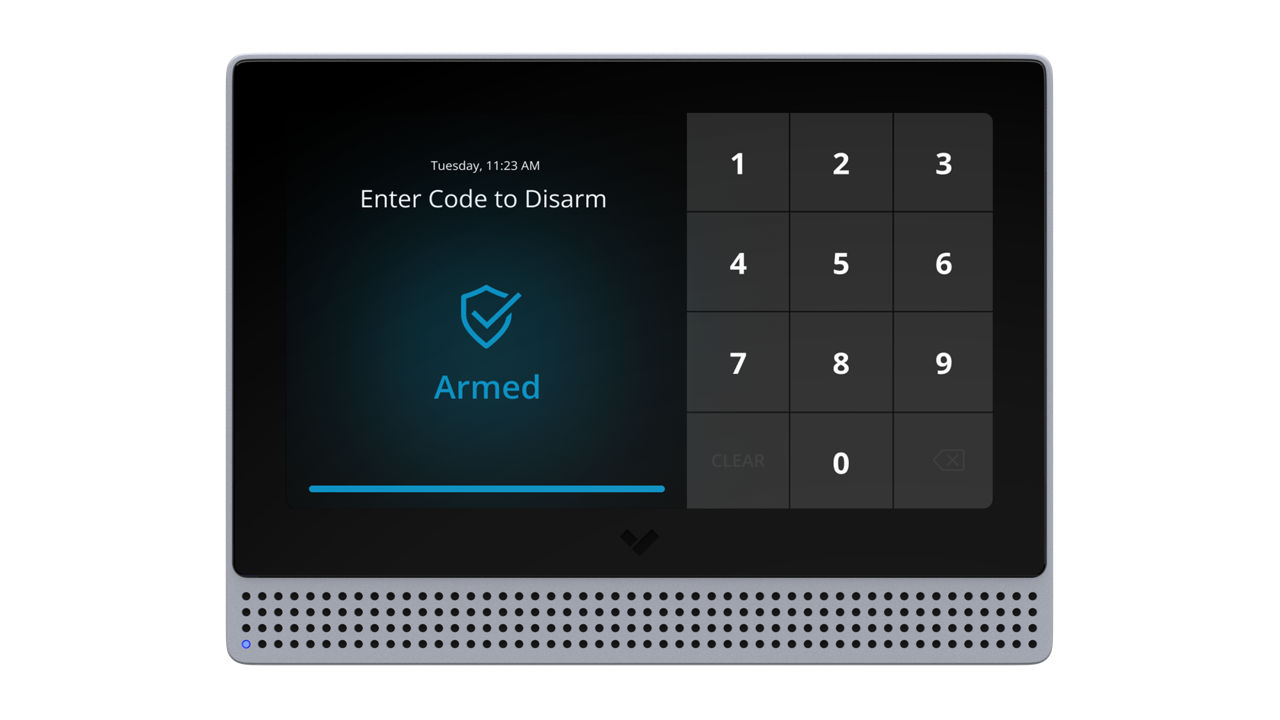 A graphic of an alarm keypad