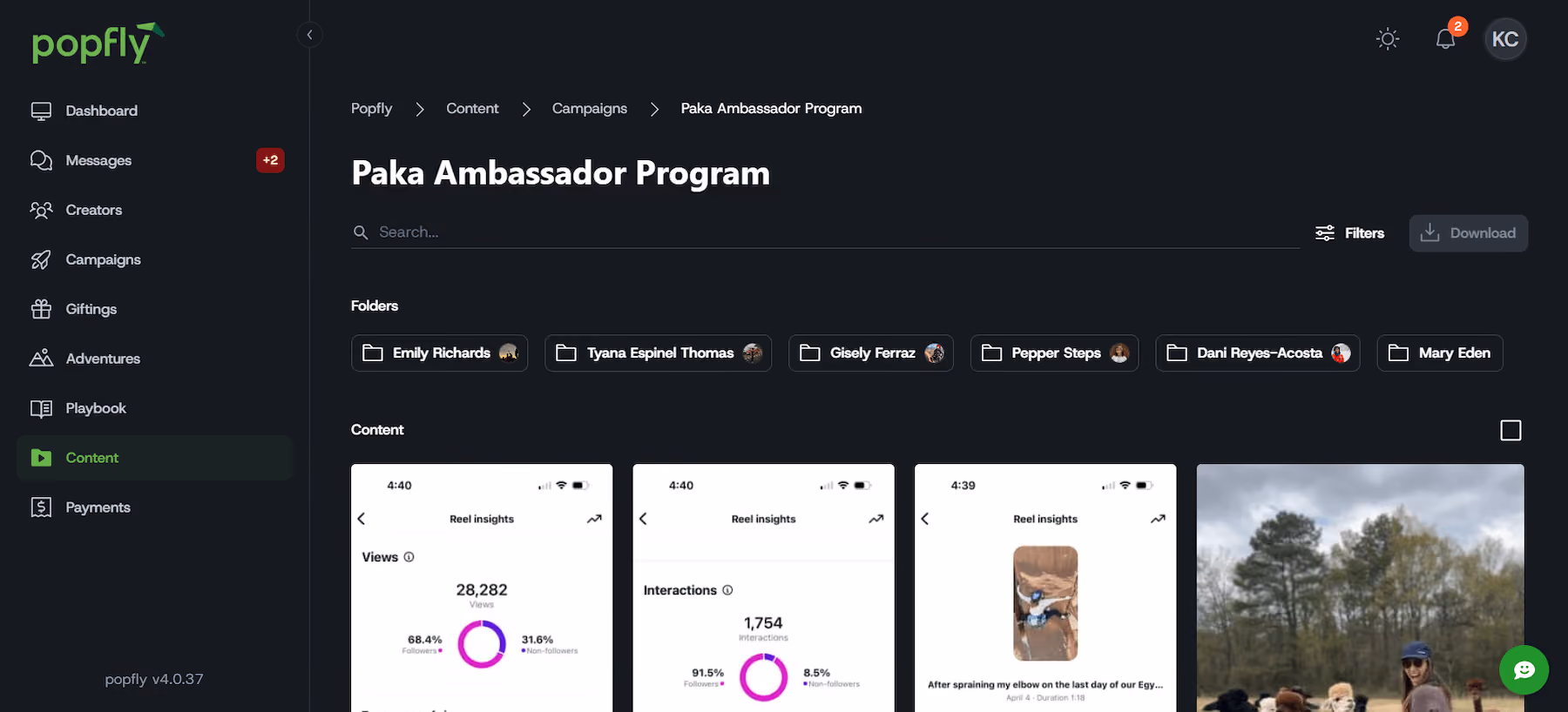 Nice clean invoicing system for brands and creators on Popfly labs.