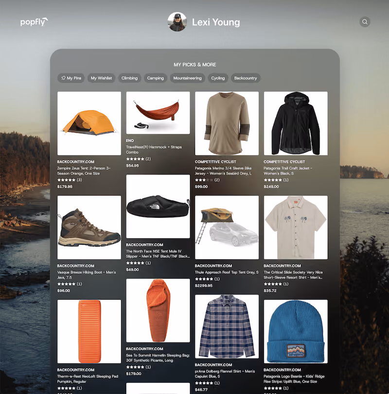Popfly Storefronts is a platform for outdoor and athlete creator marketing.