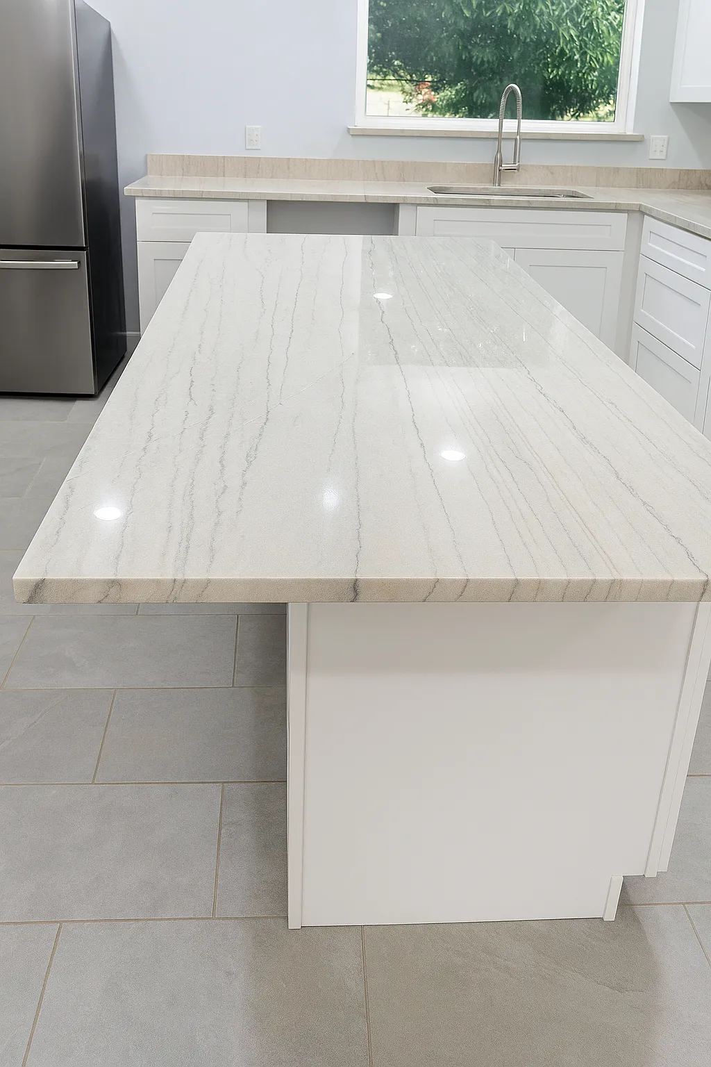 White stone countertop in Tyler Texas