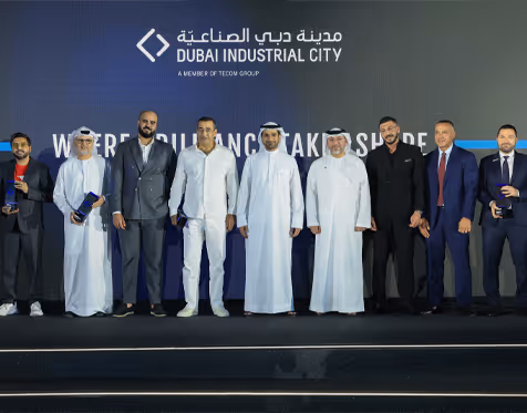 Evening view of Dubai Outsource City from afar Dubai Industrial City recognises community leaders at special celebration