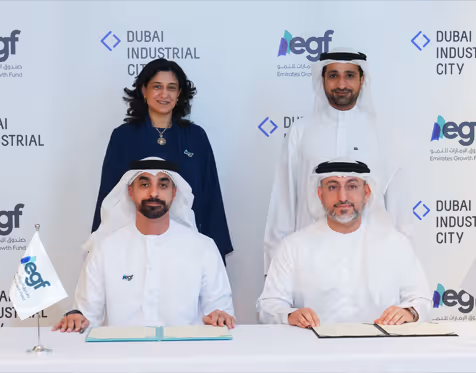 صندوق الإمارات للنمو ومدينة دبي الصناعية يوقعان شراكة إستراتيجية لتعزيز نمو الشركات الصغيرة والمتوسطة في القطاع الصناعي