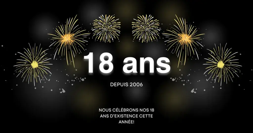 We are celebrating our 18th birthday this year!