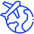 A black and blue logo with a blue outline.