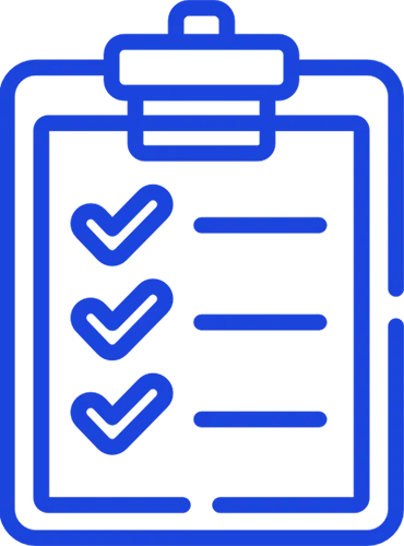 A blue background with a white border.