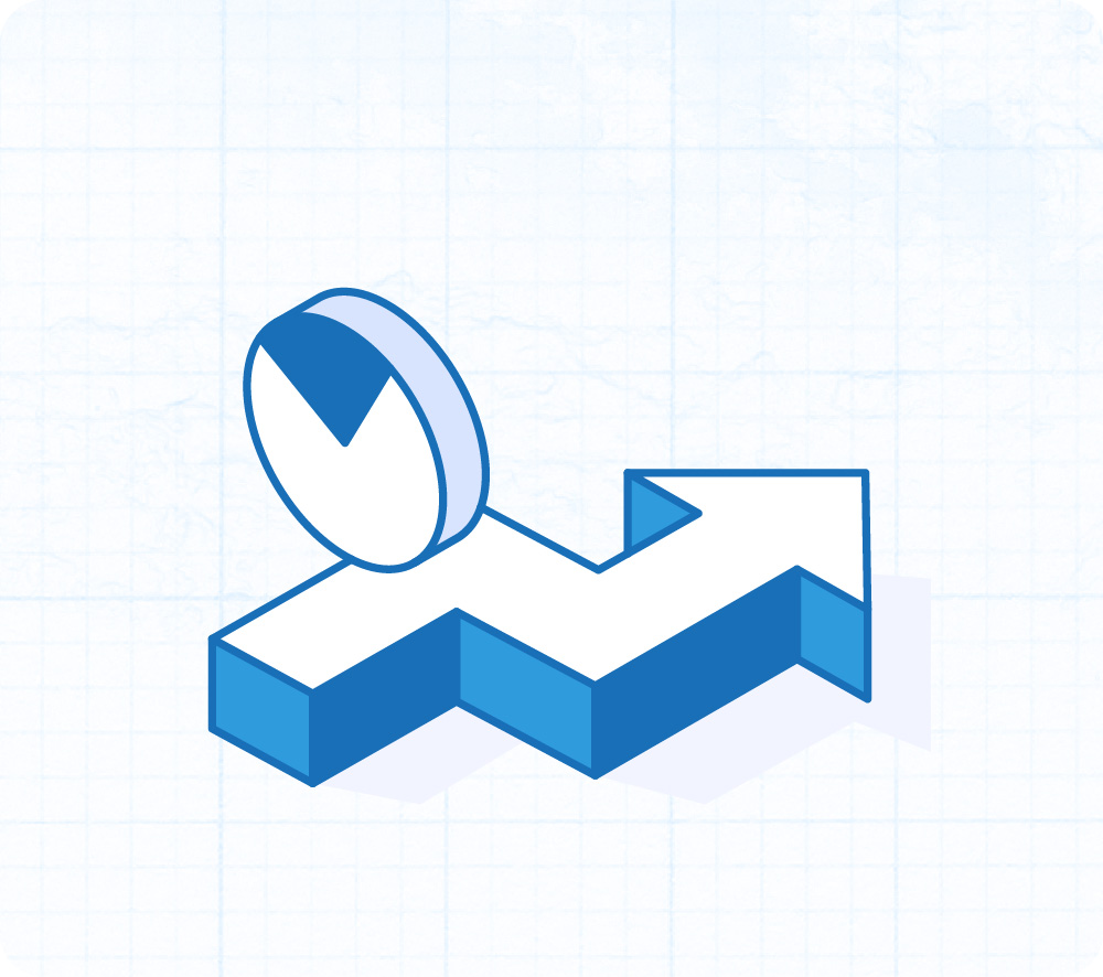 An illustration of growing sales representing opportunities for the real estate agent to connect with homeowners