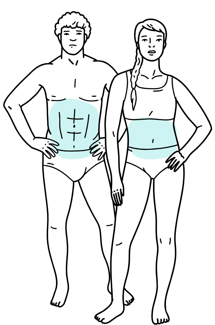 Bauch lasern in Bielefeld Illustrationen