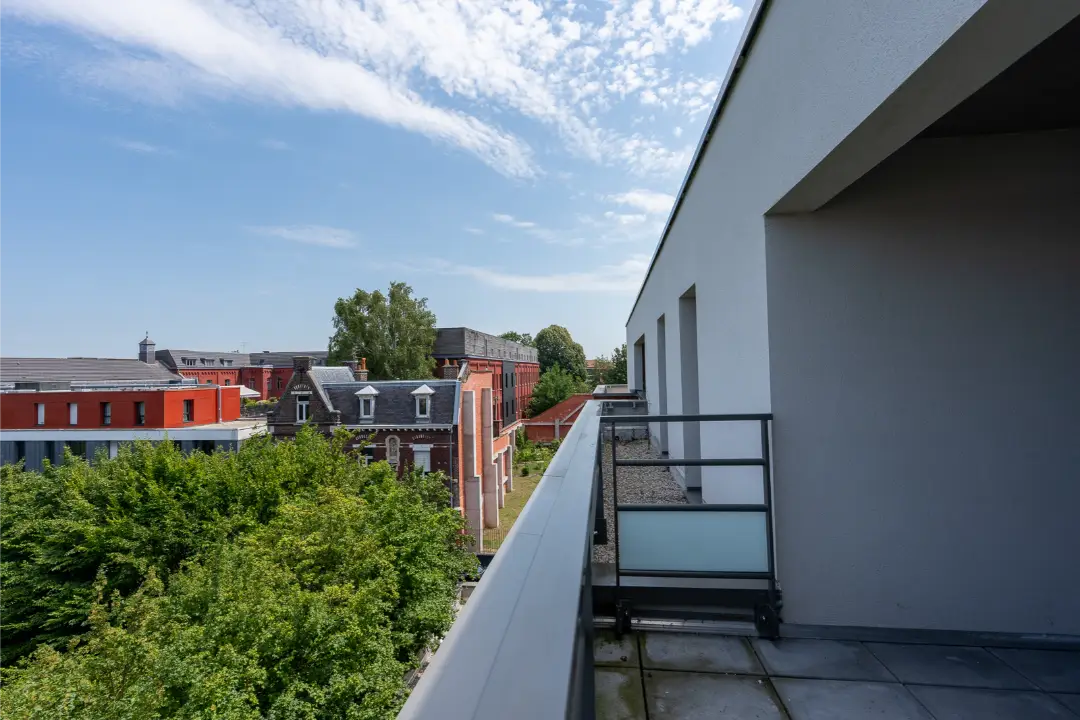 Balcon privatif d'un appartement Mobicap à Roubaix