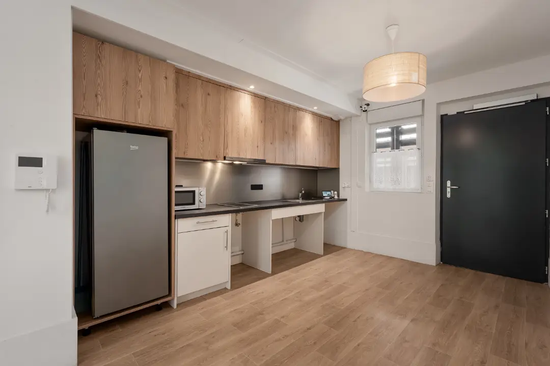 Cuisine équipée d'un appartement Mobicap