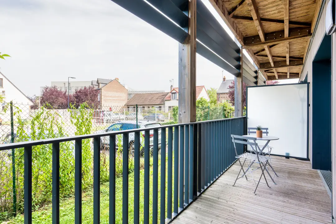 Balcon privatif d'un appartement Mobicap à Abbeville