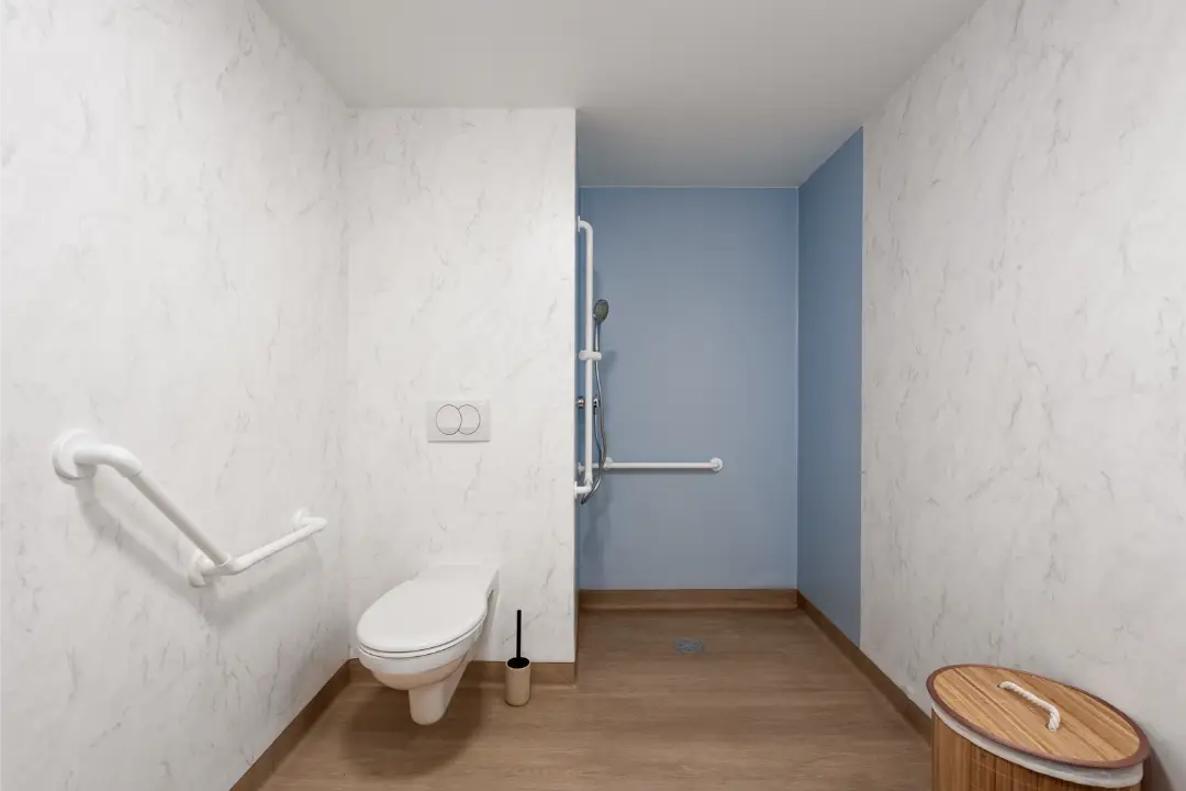 Salle d'eau accessible d'un appartement Mobicap au Havre