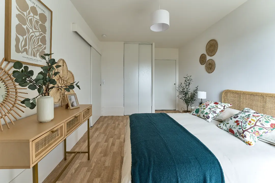 Chambre meublée d'un appartement Mobicap à Cholet