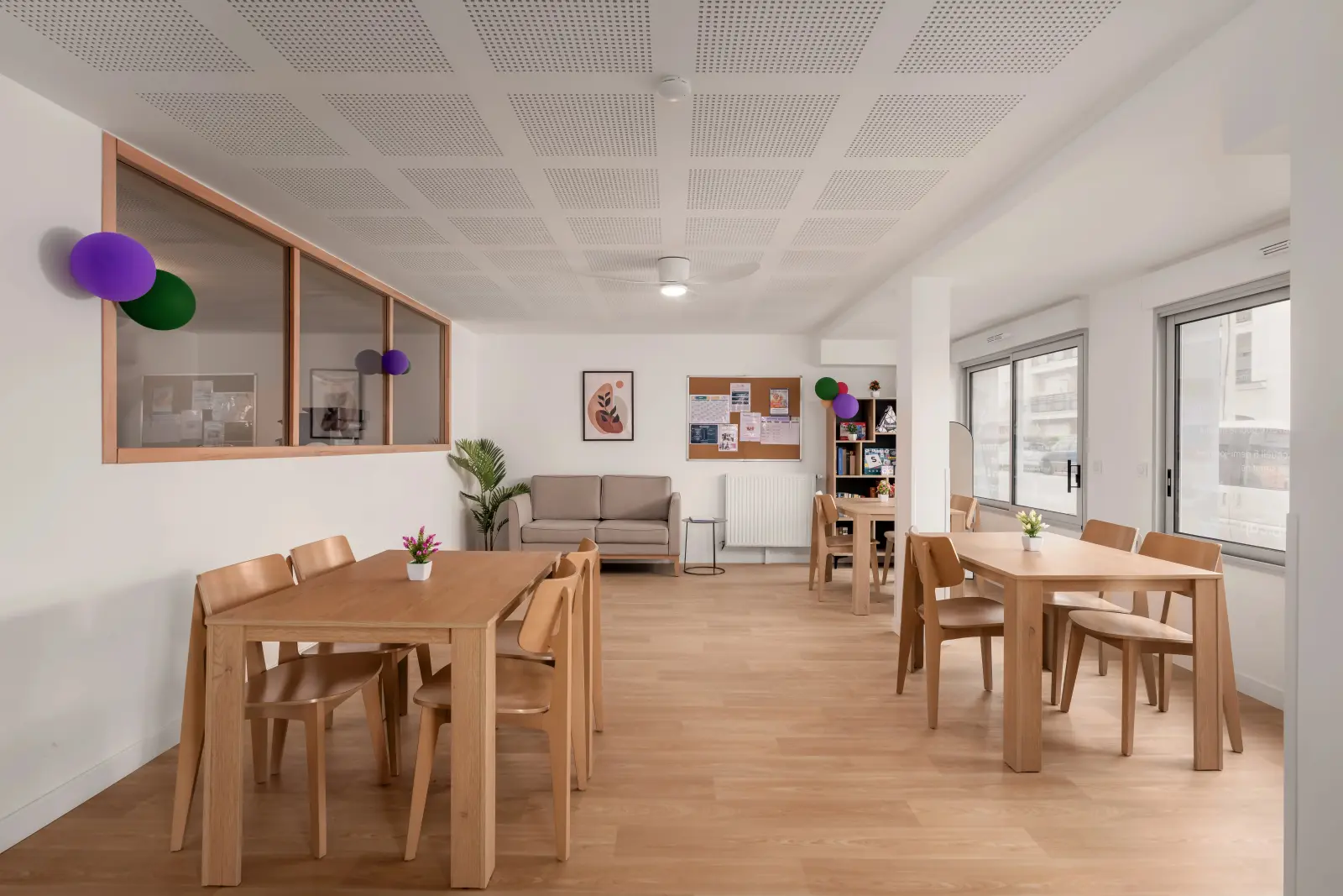 Salle commune de la résidence Mobicap à Draveil
