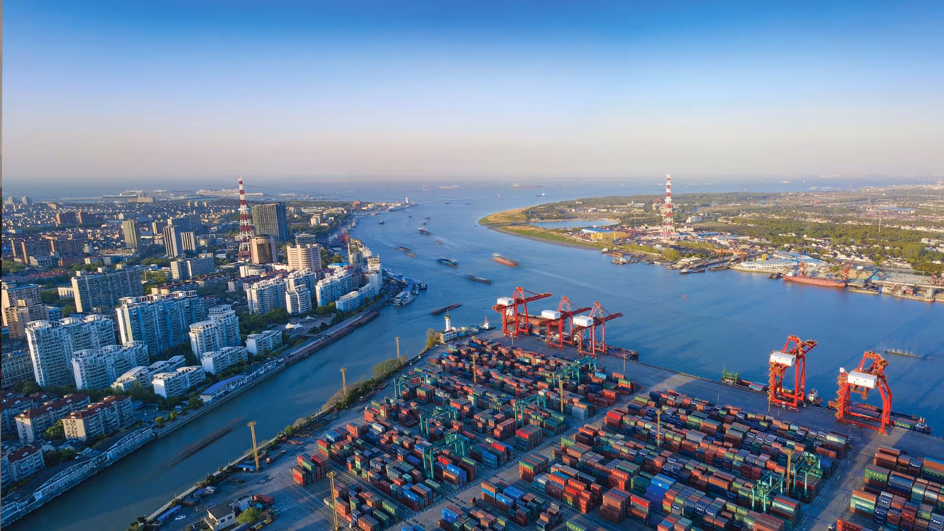 Ships in Singapore Port at anchorage