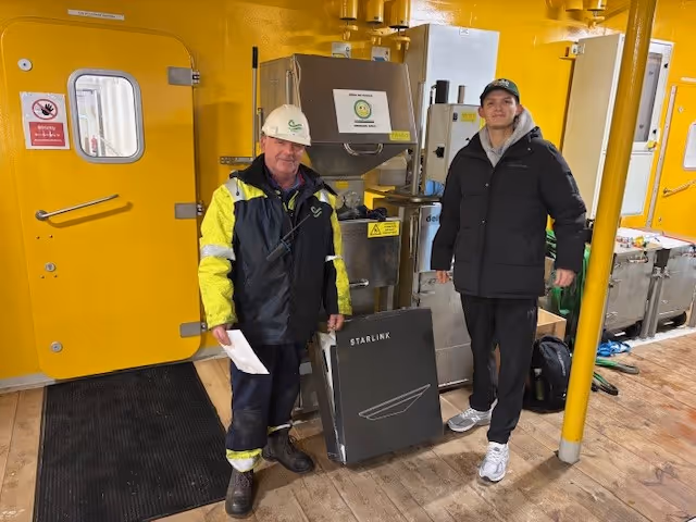 Lasse onboard Vestri Enabler