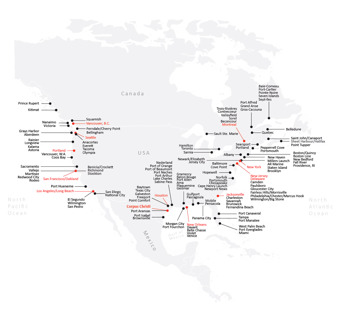 Map where Wrist Ship Supply deliver marine supplies in Singapore and Malaysia