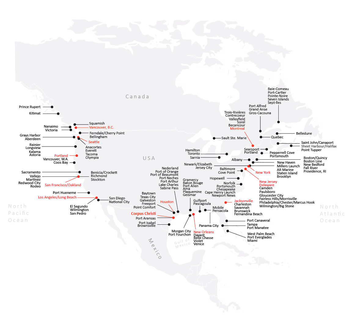 Map where Wrist Ship Supply deliver marine supplies in Singapore and Malaysia