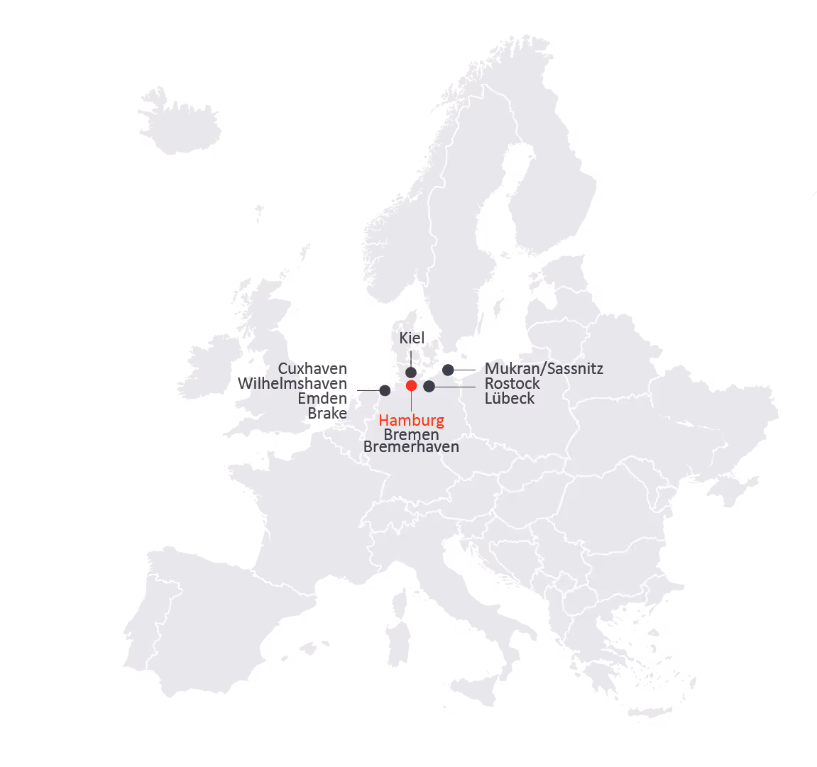 Map where Wrist Ship Supply deliver marine supplies in Singapore and Malaysia