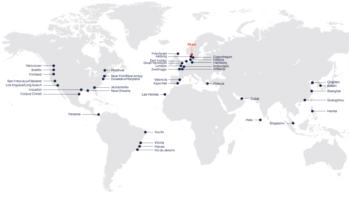 Map where Wrist Ship Supply deliver marine supplies in Singapore and Malaysia