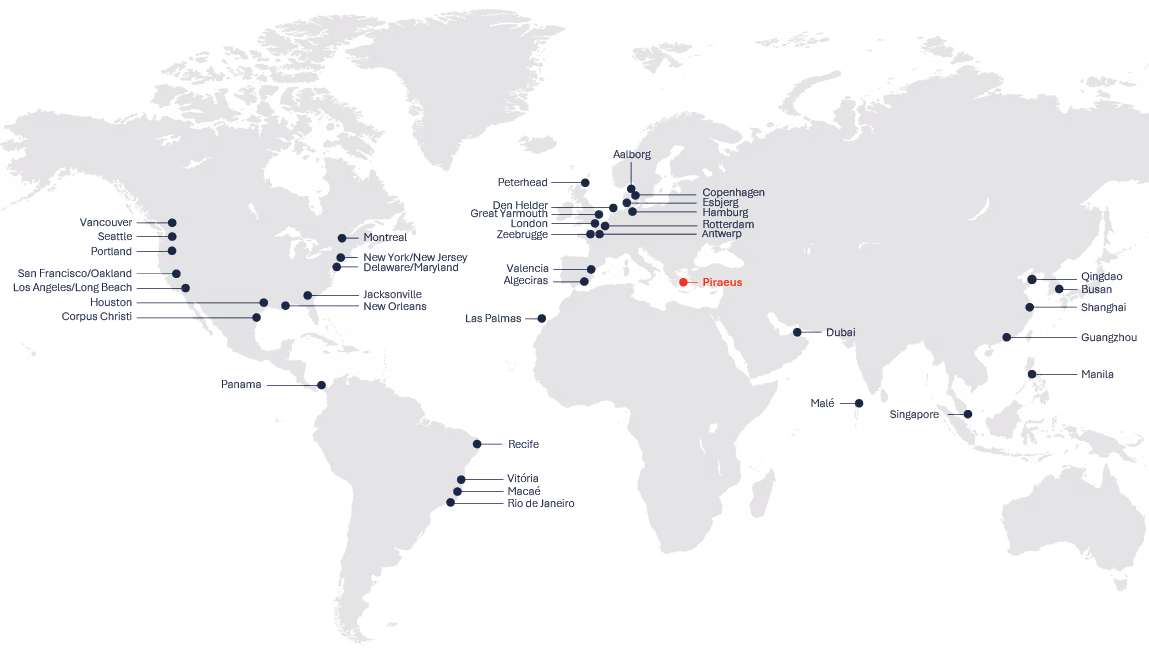 Map where Wrist Ship Supply deliver marine supplies in Singapore and Malaysia