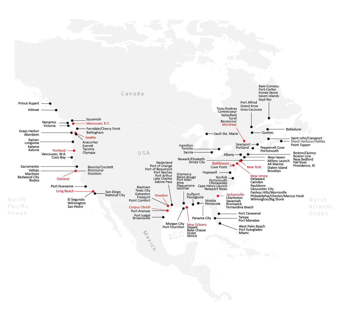 Map where Wrist Ship Supply deliver marine supplies in Singapore and Malaysia