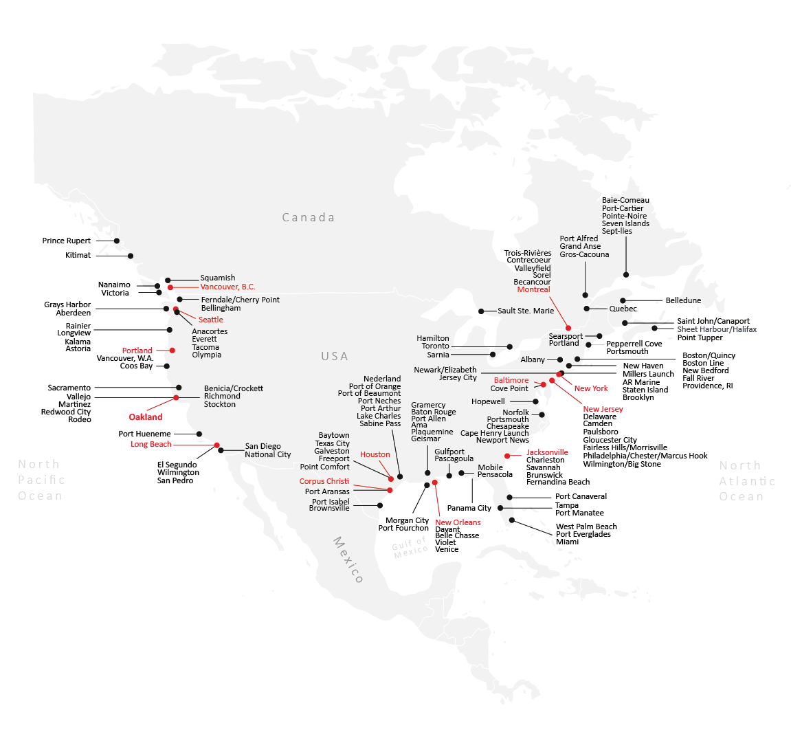 Map where Wrist Ship Supply deliver marine supplies in Singapore and Malaysia