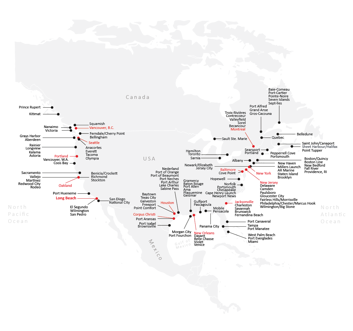 Map where Wrist Ship Supply deliver marine supplies in Singapore and Malaysia