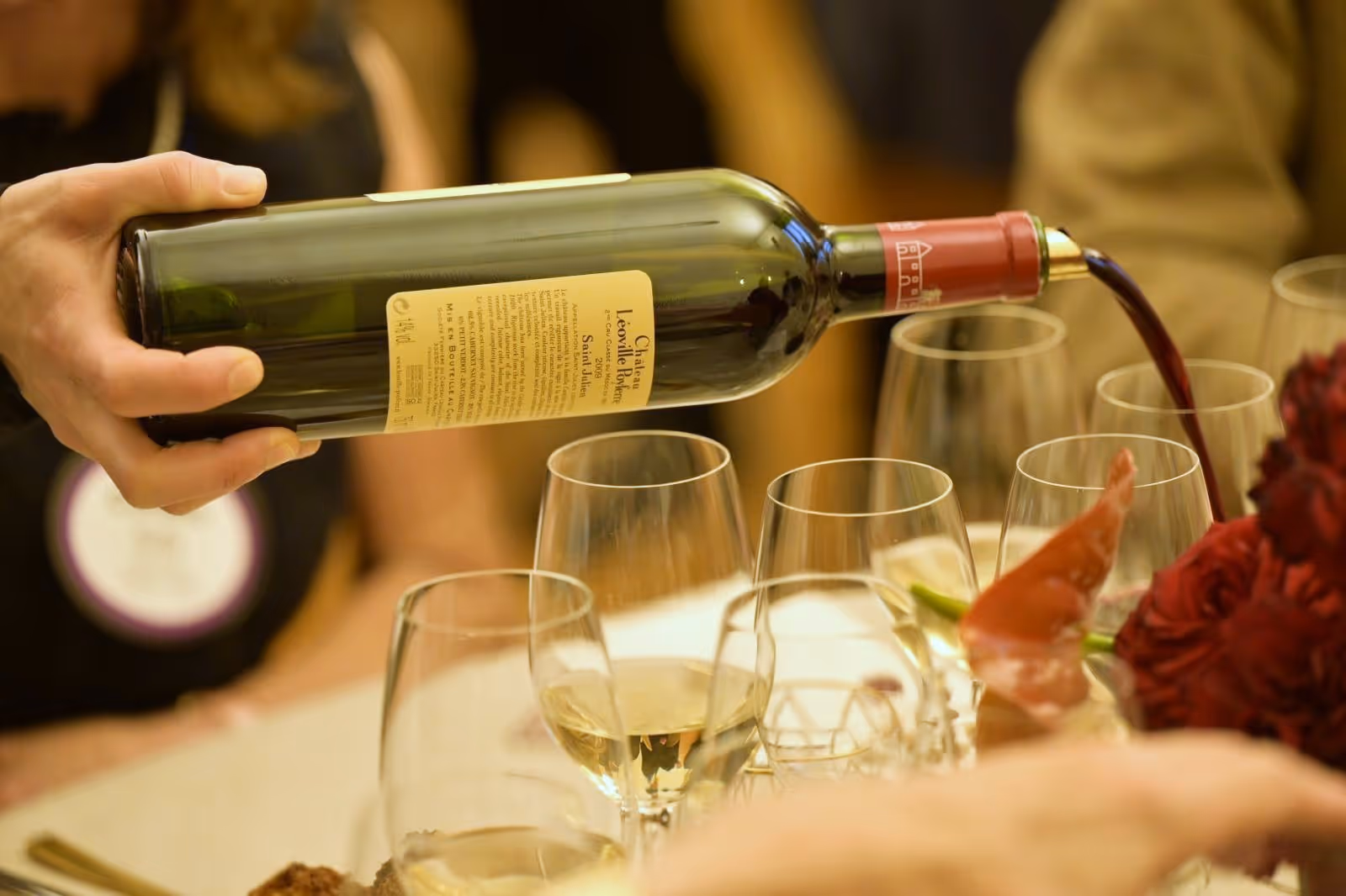 Diner Mähler-Besse - service vin Château Léoville Poyferré