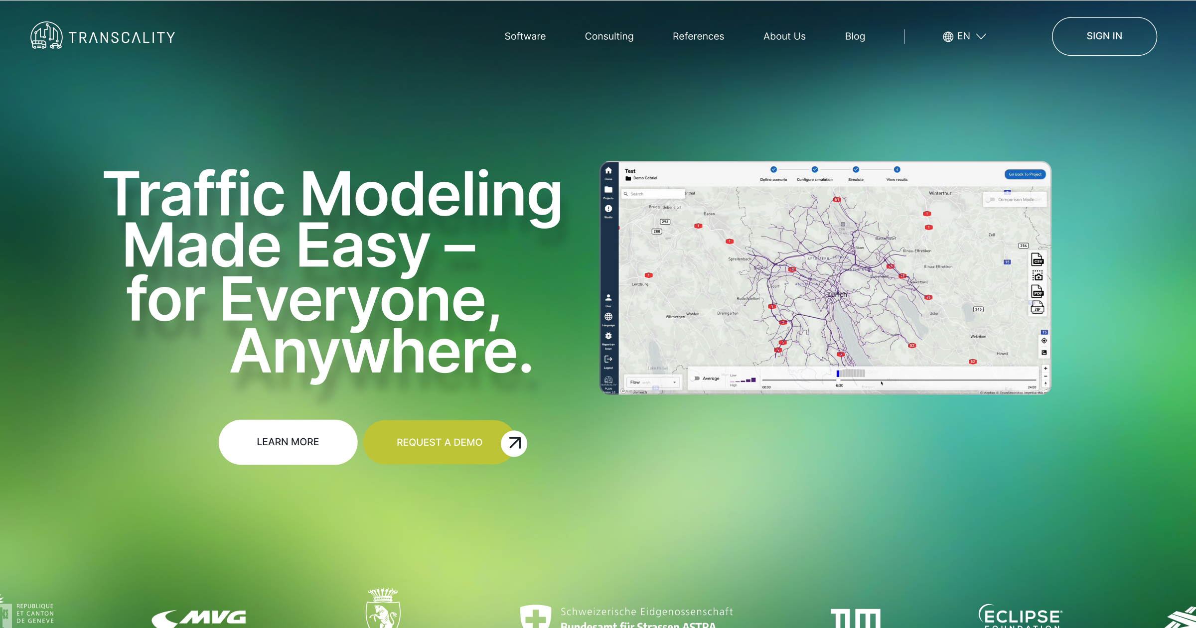 Transcality Digital twin for efficient mobility logo