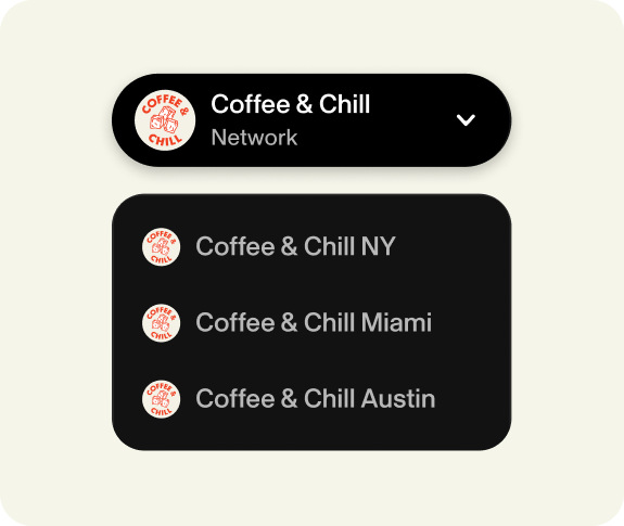 Network and chapter management screens