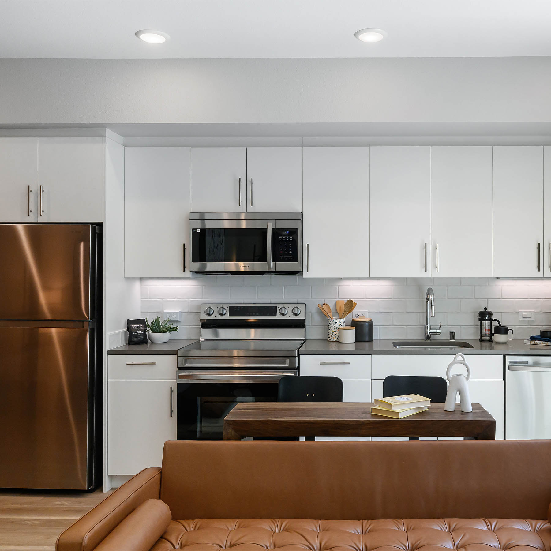 Designer finishes and the latest appliances