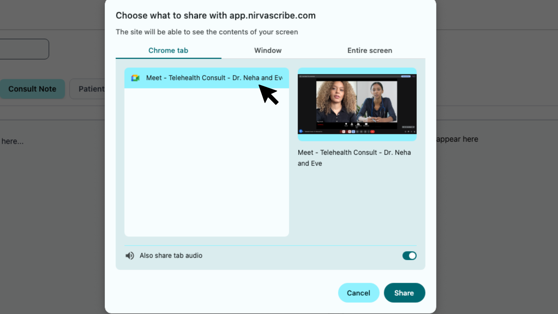 Select Telehealth consultation image