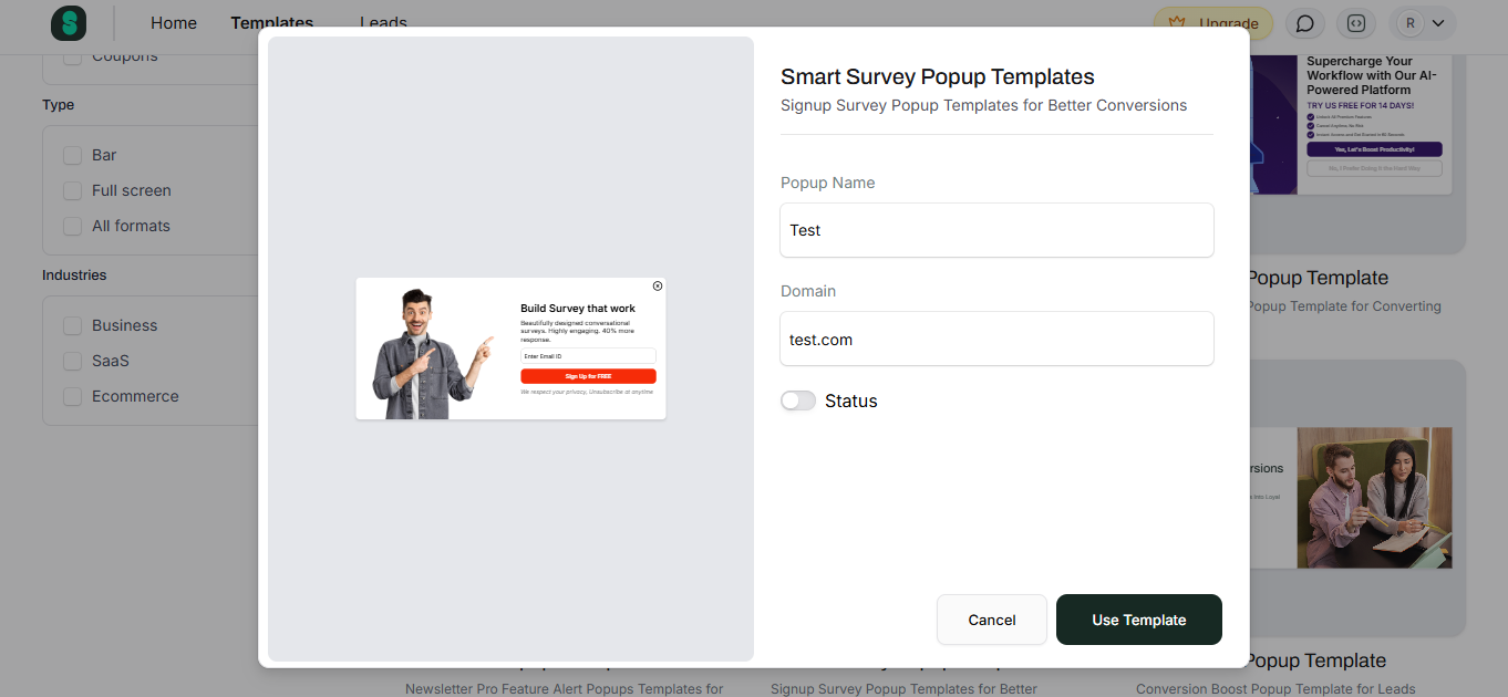Custom Popup builder