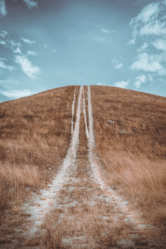 Road leading up the mountain