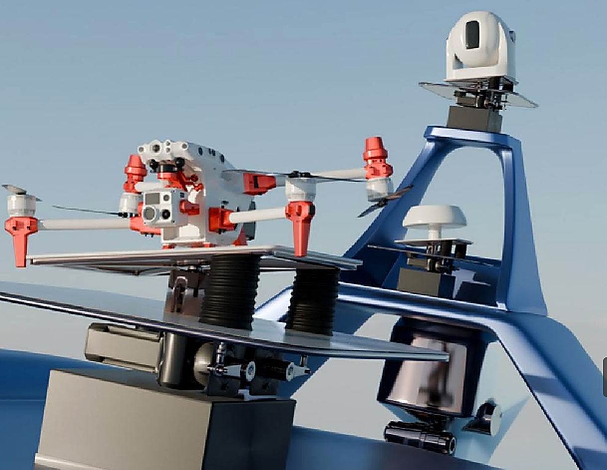 SANLAB Stabilizer with drone and optical sensors