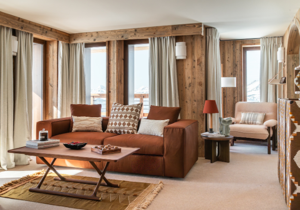 Salon de la suite Arbois, au Refuge chez la Tante à Saint-Gervais Megève