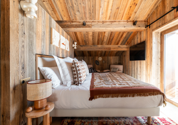 Cuisine de l'appartement Joly, au Refuge chez la Tante à Saint-Gervais Megève