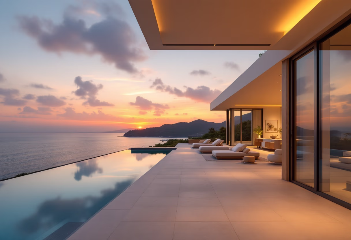 image of a luxury coastal villa