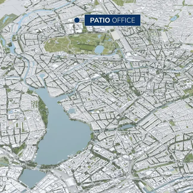 Verortung des PATIO Office auf der Hamburg Karte