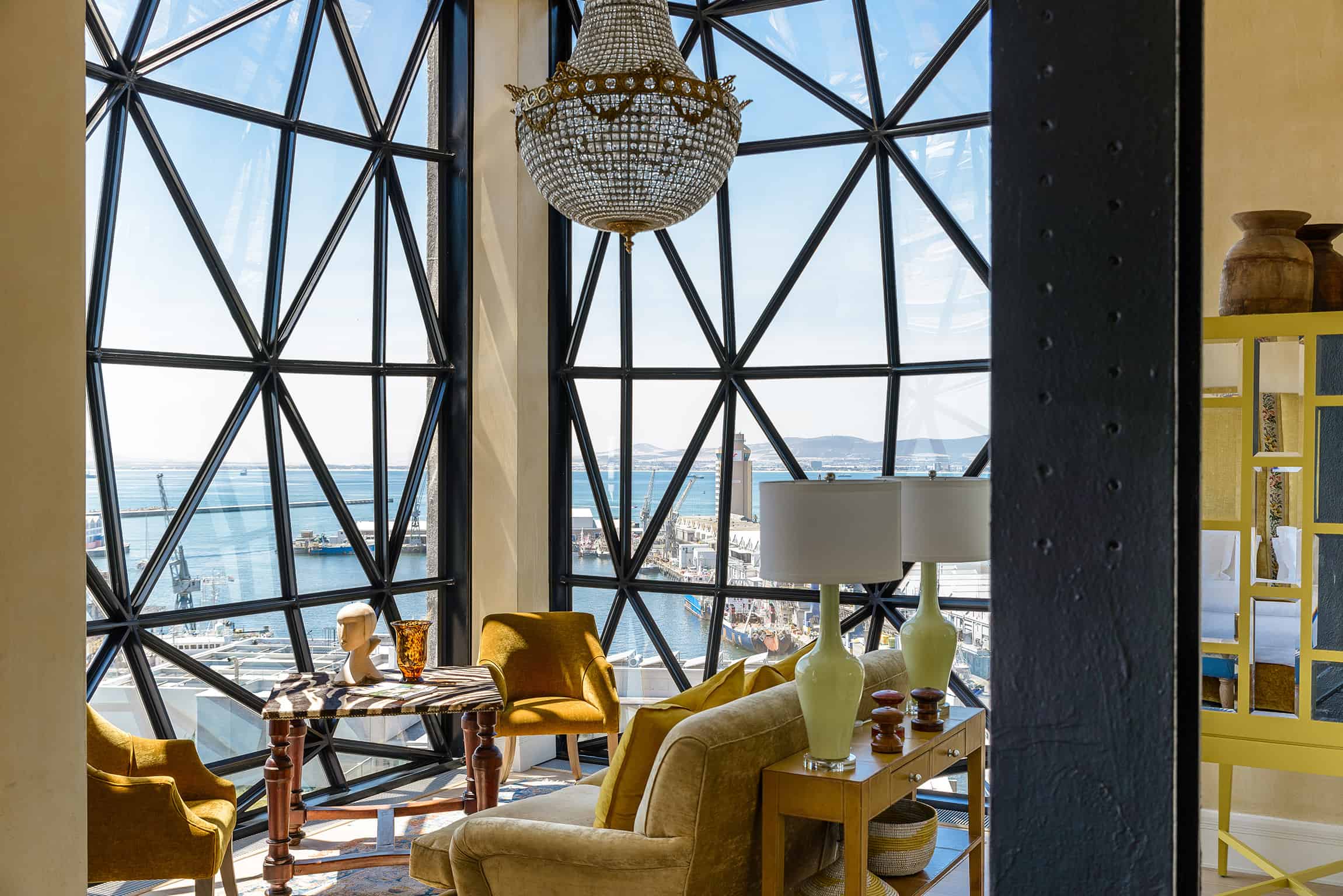 A view from the lounge at the Silo Hotel in Cape Town
