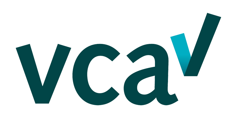 Een groene tekst met de letter VCA en daarachter een vinkje.