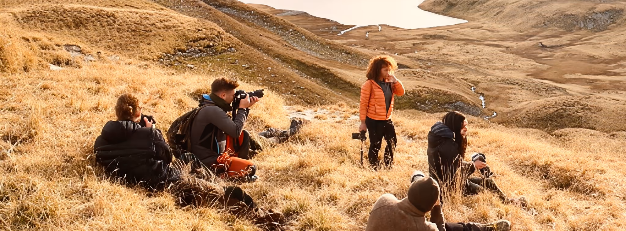 Groupe de photographes en Norvège.