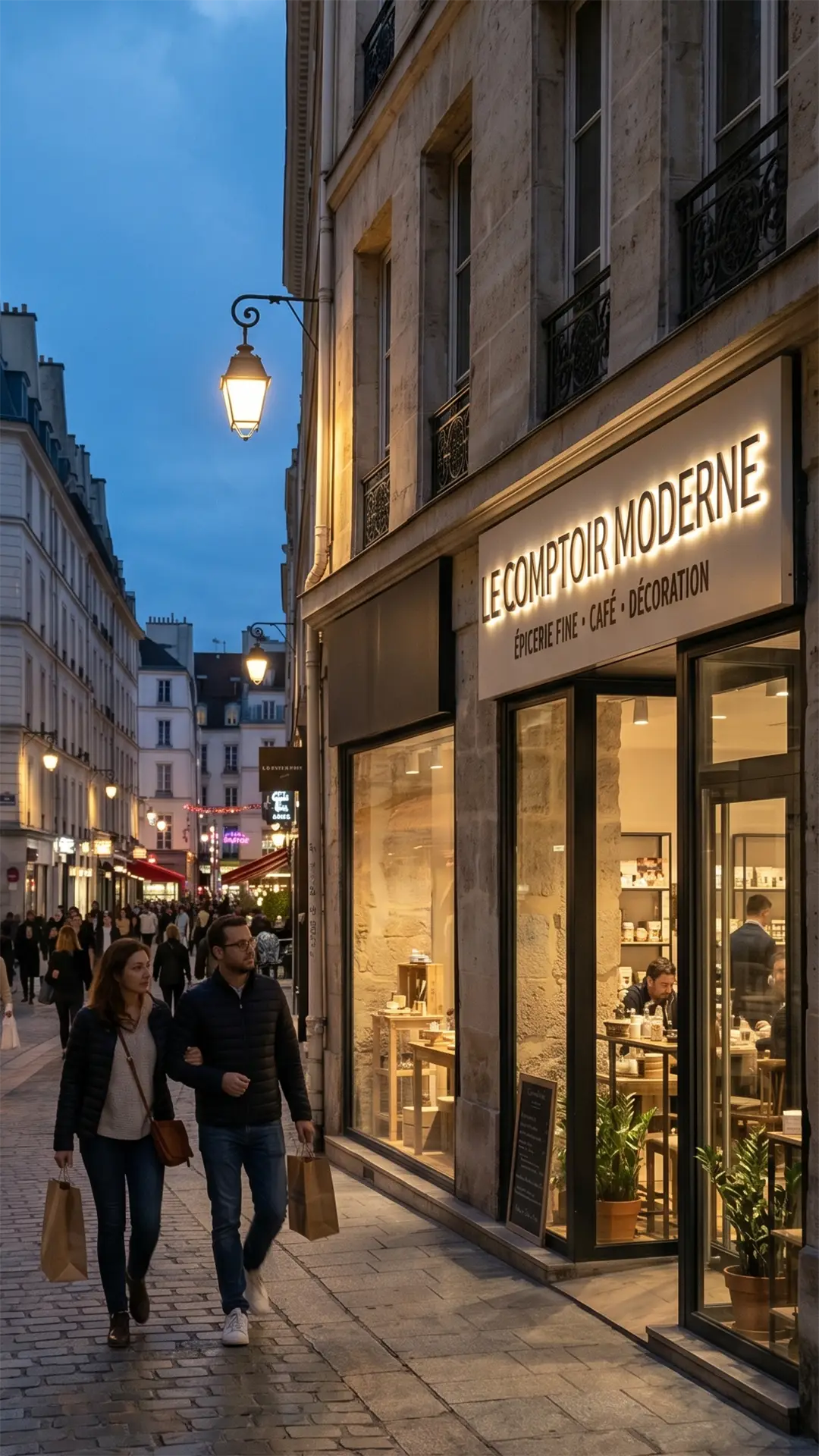 Lettres rétroéclairées installées sur la façade d’un magasin, enseigne LED réalisée sur mesure pour renforcer la visibilité et l’identité visuelle de l’établissement.