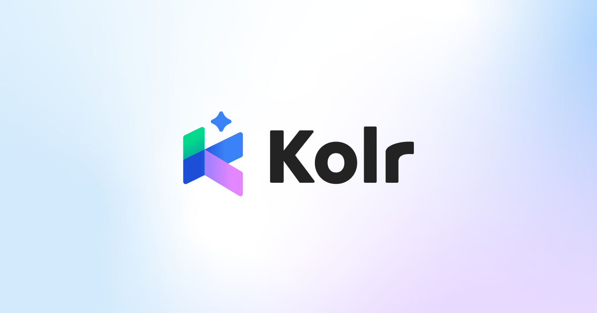 Kolr 標誌，採用漸層色彩搭配星形圖示。