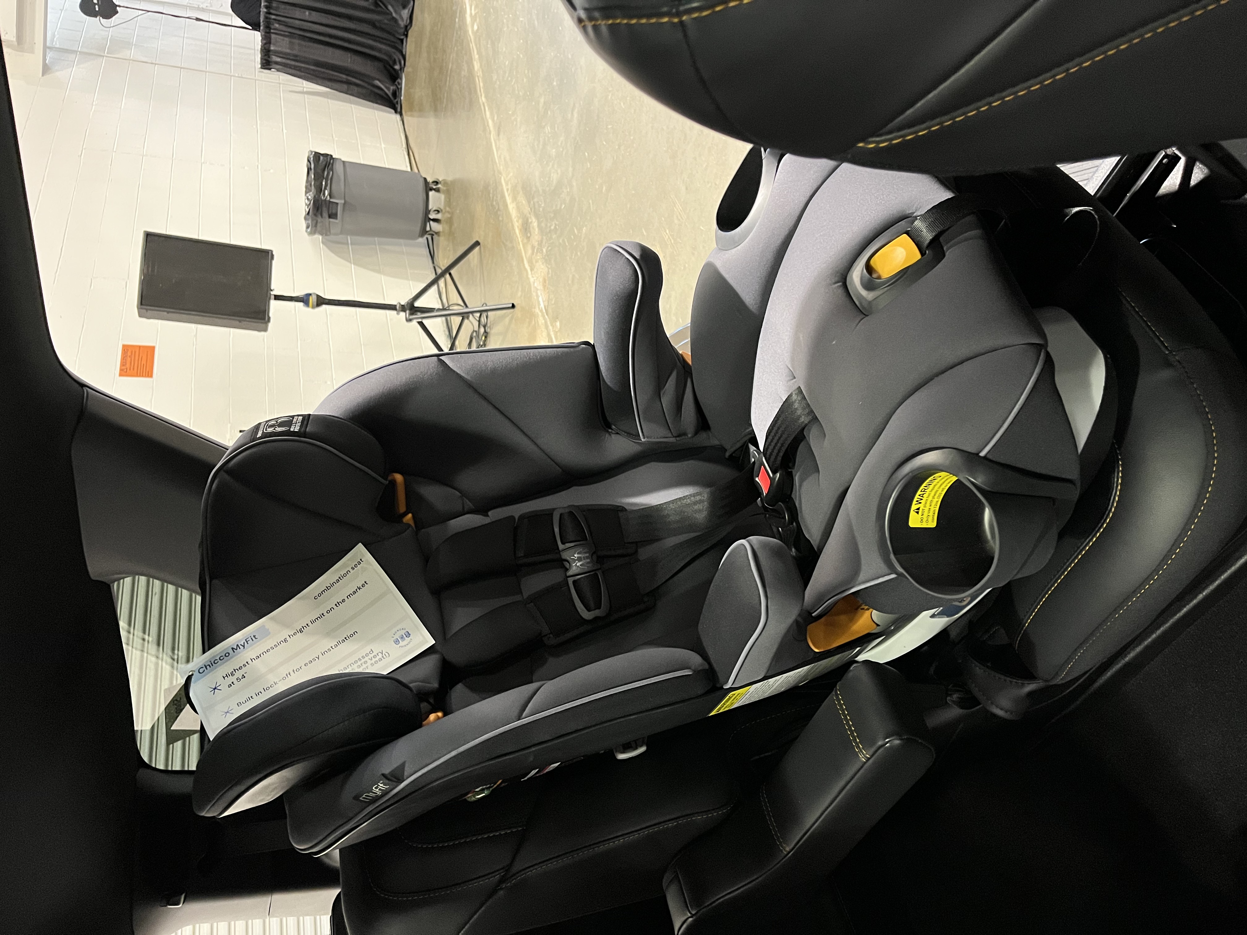 A narrow booster seat.