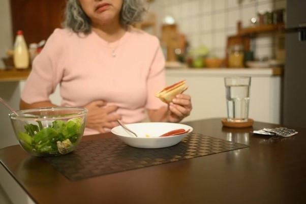 bloated stomach right after eating