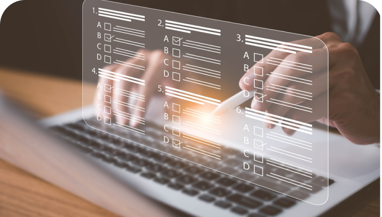 Simulados e provas realizados em plataforma online