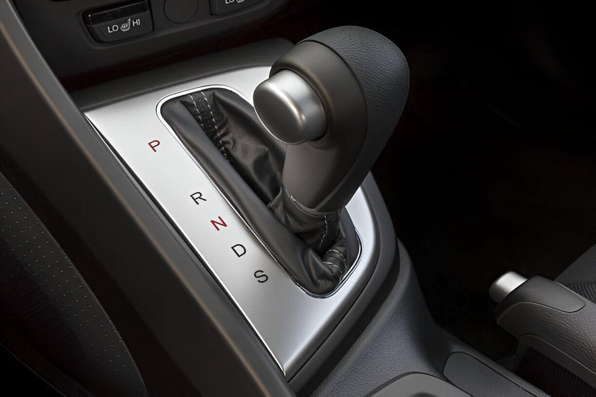 Automatic transmission gear shift in a modern vehicle interior