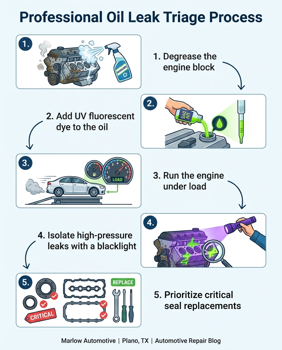 Professional Oil Leak Triage Process