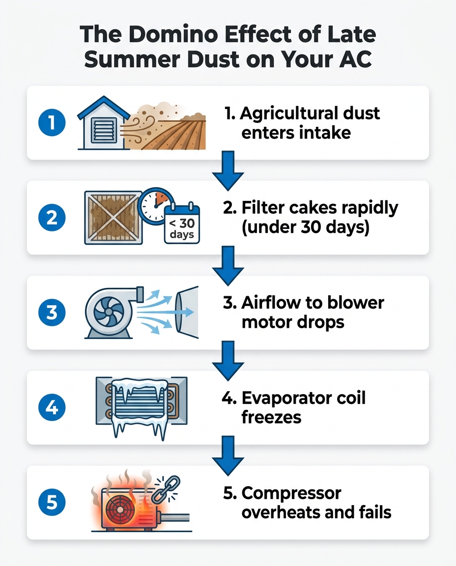 The Domino Effect of Late Summer Dust on Your AC